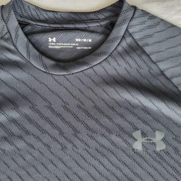 Gray Men's Under Armour Short Sleeve Athletic T-shirt - M - Picture 3 of 10